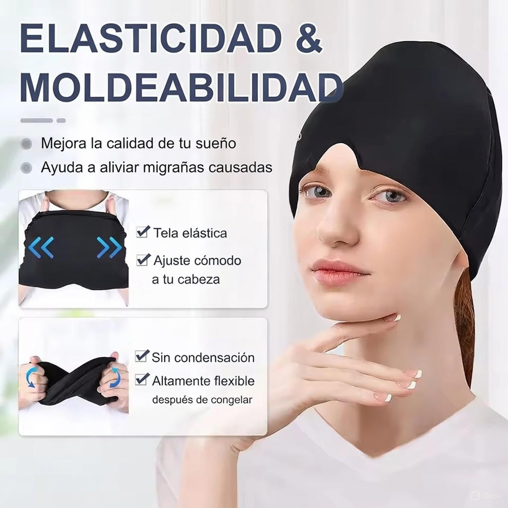 Gorro Terapéutico 360° Alivion™ - Terapia Natural Frío/Calor para Migraña